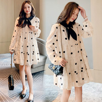 Pregnant women fashion dress spring and autumn models 2021 New loose top women Spring suit set long two-piece set