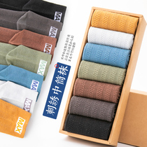 Socks mens socks summer mens sports socks summer long socks breathable sweat absorption personality Four Seasons trend mens socks