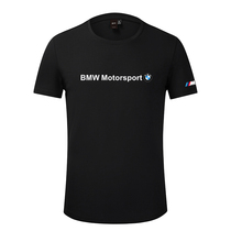 Summer BMW T-shirt 4S shop staff work clothes top short sleeve mens and womens printing logo round neck mens T-shirt customization