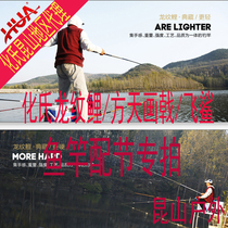 Cultural Leisure Longline Carp Flagship Dragon Grain Carp Fly Shark Square Sky Painting of the Trident Longgrain carp Three generations of fish rod full size accessories