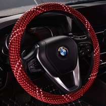 (Hand-woven) Full ice wire steering wheel cover non-slip wear-resistant sweat-absorbing summer Four Seasons universal car handle