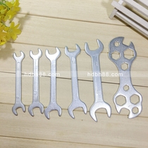 8-19 Double-headed opening wrench dead mouth dumb head wrench car repair wrench hexagon flower wrench wholesale two yuan shop