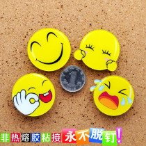 4 colors 4 grain acrylic smiley face crying face according to nail nail wall nail creative colored artificial character cork nail big head figure nail