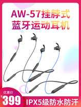 HiVi whiwei AW-57 wireless Bluetooth noise reduction headset in ear IPX5 grade hanging neck running sports headset