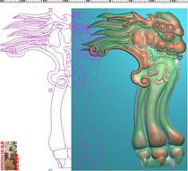 Unicorn beast faucet Coffee table table chair stool leg sofa foot Arhat bed Carved figure jdp relief figure grayscale figure