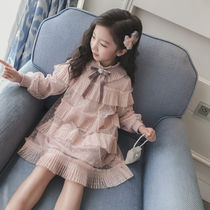 Girl spring and autumn princess dress 2020 new children long sleeve dress little girl foreign style puffy gauze dress