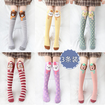 Girls  stockings over the knee spring and autumn pure cotton childrens socks stockings Tide baby pile socks Korean style tube socks