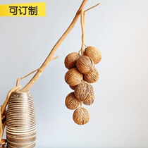 Handmade natural decoration dried fruit skewers Zhaocai Feng Shui hanging wall Southeast Asian style Thai hotel decoration