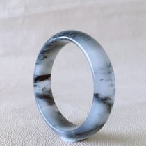 Hetian jade bracelet landscape painting blue and white bracelet ink jade bracelet fashion Xinjiang natural jade bracelet exquisite womens style