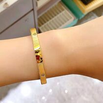  Ancient gold bracelet 999 pure gold simple 520 bracelet 1314 Tanabata Valentines Day Girlfriend gift