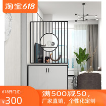 Modern light luxury one-piece entrance cabinet Shoe cabinet decoration household home barrier brake Living room screen hollow partition storage cabinet
