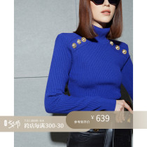 Z boss Poman button cushion shoulder design sweater Ingas full Jane about fashion personality Morden sheep sweater