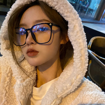 Anti-blue light radiation Near-view eye mirror female trend Large frame net red male black frame vegan eye protector flat light mirror