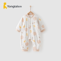 Tongtai autumn and winter new 1-18 months newborn baby male and female baby stand collar cotton clothespin cotton one-piece climbing suit