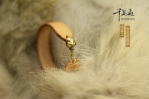 Genuine leather bracelet customised pure handmade imported Tannic Bull Leather Widening Bracelet with pure brass Skull skull head Supercool S hook