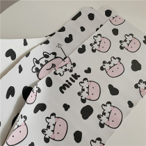 ins cute little cow placemats student dormitory desktop non-slip waterproof and wear-resistant dirt-resistant PU table mat photo background