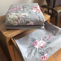 Liu Dajies home export high-end wedding classical Chinese style wedding cotton coarse cloth embroidered pure color four pieces