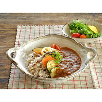 Spot special price Japanese made old soup bowl hand made retro dinner plate rice bowl curry rice plate double ear plate