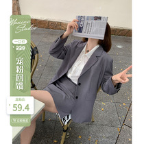 (Pet Powder feedback : 60% off buying non - quality problems do not change ) Leisure retro suit women
