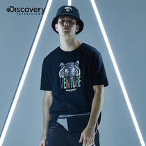Discovery outdoor spring and summer new men short sleeve Tide brand loose fashion printing versatile breathable cotton T-shirt