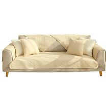 Cotton fabric sofa cushion simple modern living room Four Seasons universal solid color combination sofa cushion cover towel set