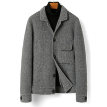 Autumn and winter New cashmere coat mens short single breasted lapel youth albka wool coat mens jacket