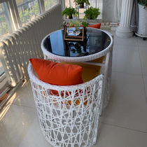 Balcony small tables and chairs three pieces combined mini-pin round table small tea few sunshine room garden one table two chairs