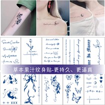 Herbs pure desire line tattoo stickers Simple lines chest collarbone sexy flowers juice tattoo stickers wind