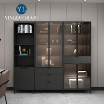 Yingluo Italian minimalist bookshelf bookcase combination modern simple light luxury living room floor cabinet shelf study furniture