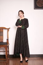 Hejin Yjia high-end products spring and autumn winter fragrant cloud yarn handmade craft cloud head robe dress