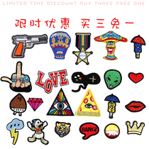 Clothes patch patch cartoon childrens cloth paste down jacket hole Post embroidery diy pants cloth embroidery flower decal