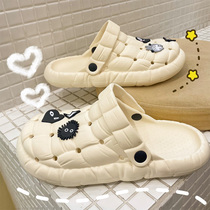 Hole Dongle Shoes Women Summer Outwear 2022 Mesh Red Health Care Non-slip Deodorant Nurse Cool Tow Advanced Sensation Baotou Semi Slippers