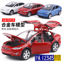  Metal simulation 1:32 gull wing door alloy car mold 6 open door sound and light return childrens model toy