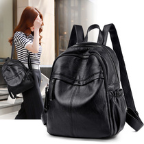 2022 New genuine leather double shoulder bag female large capacity genuine leather mommy bag 100 hitch a lady backpack fashion tide