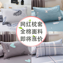 A pair of cotton pillowcases Single cotton pillow pillow core cover Childrens cartoon 48x74cm student dormitory