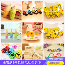 Japanese and Korean creative stationery gifts wholesale school supplies cute cartoon Three-dimensional eraser primary school prizes