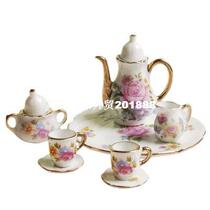 New 8pcs Dollhouse Miniature Dining Ware Porcelain Tea Set D