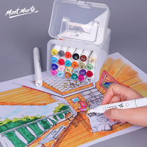 Montmart Mark pen double head two clothing clothing painting landscape design hand painted art student animation single 0