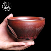 Song Dynasty ordered tea tea tea set tea cup red Partridge Jianzhan kiln change sky eye glaze large tea bowl Master Cup Jianyao