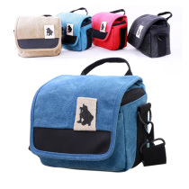 Single shoulder portable outdoor canvas micro single camera bag telephoto digital camera bag EOSM6M50M100A6400A7