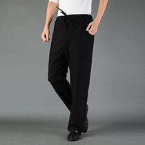 Pure cotton old coarse cloth Tang suit Chinese casual long pants men's kung fu tai chi morning exercise performance sports pants residence clothing