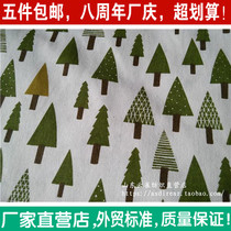 Foreign trade printing cotton canvas cotton linen fabric curtain sofa seat cover pillow diy fabric handmade Christmas tree