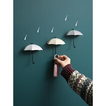 Creative cute sticky hook glue no punch hook key umbrella adhesive hook Wall wall hanging shelf door