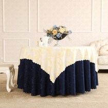 Hotel banquet restaurant large round table tablecloth fabric round tablecloth table cloth cotton and linen texture thickened set custom