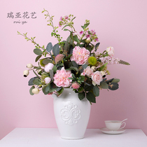 Light extravagant European-style emulated flower suit plastic floral bouquet Fancy Flowers Potted room Living Room Genguan Decoration Flower Arrangement Pendulum