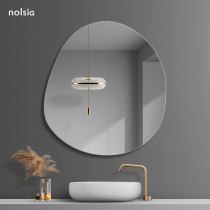 Simple frameless bathroom mirror non-punch paste bathroom mirror toilet wash table cosmetic mirror home hanging wall