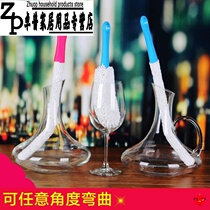 Heat-resistant clear jug long handle red wine cup brush cup water Cup Cup bar Brush Rinse cleaning brush female teacup Cup Cup