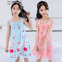 Girl Harnesses Sleeping Skirts Comfort summer New princess Lions dress little girl CUHK Cotton Silk home Comforts Pyjamas