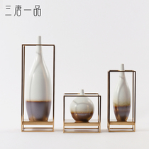 New Chinese Ceramic Vase ornaments flower arrangement model house sales office living room TV cabinet porch home decorations