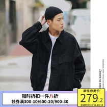 PSO Brand Japanese multi-pocket tooling jacket mens trend spring and autumn Joker lapel jacket casual top